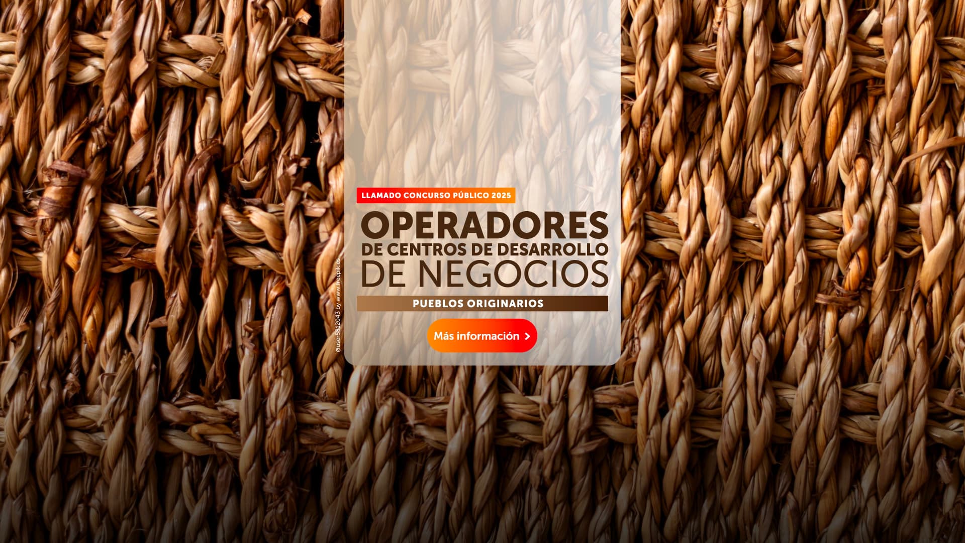 Llamado Concurso Público 2025 - Operadores de Centros de Desarrollo de Negocios Pueblos Originarios -  Botón: Más información