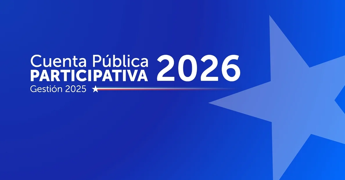 Imagen con texto: Cuenta Pública Participativa 2026 - Gestión 2025
