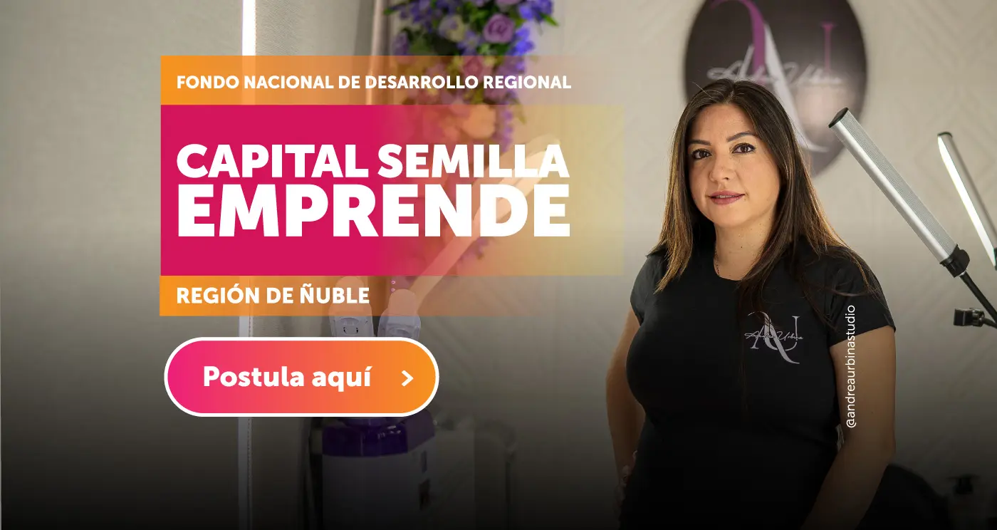 Fondo Nacional de Desarrollo Regional - Capital Semilla Emprende - Región Ñuble - Botón: Postula Aquí